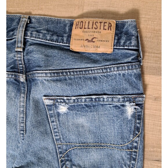 Vintage Hollister Men's Blue Jeans Button Fly Distressed Y2K Preppy Size 30x29 - Picture 3 of 10